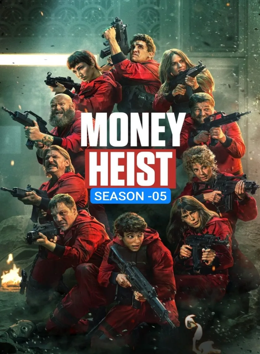Money Heist S05 (2021) {Hindi + English} Dual Audio Completed Web Series HEVC ESub